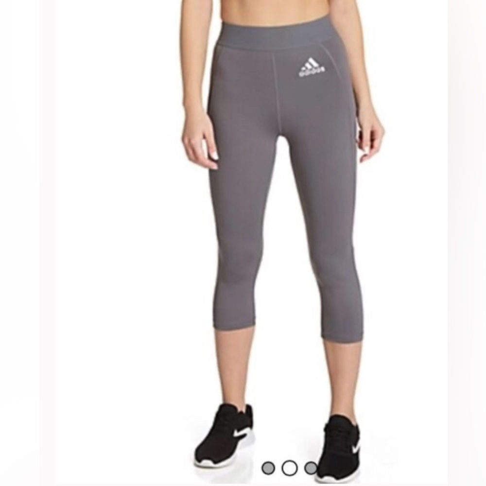ADIDAS Gray Patterned Aero Ready Leggings Large L